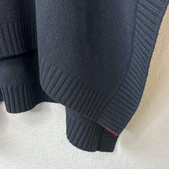 NWT Greyson Rowan Hooded Wool Cashmere Blend Black Poncho Size OS - Picture 6 of 13